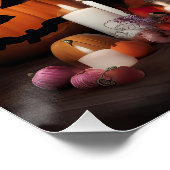 Bichon Frise Pumpkins Halloween Beängstigend Poster (Ecke)