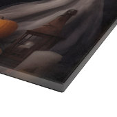 Bichon Frise Pumpkins Halloween Beängstigend Schneidebrett (Ecke)