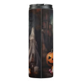 Bichon Frise Pumpkins Halloween Beängstigend Thermosbecher (Rückseite)