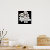 Bichon Frise Puppies Print Poster (Küche)