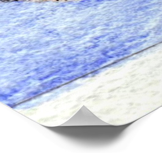 Bichon Frise Puppy Dog Portrait Poster (Ecke)