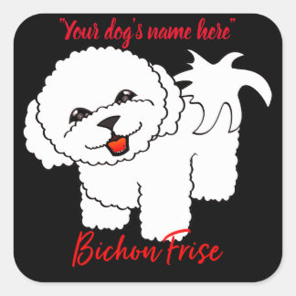 Bichon Frise Quadratischer Aufkleber