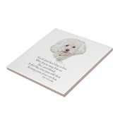 Bichon Frise Rainbow Bridge Fliese (Seite)