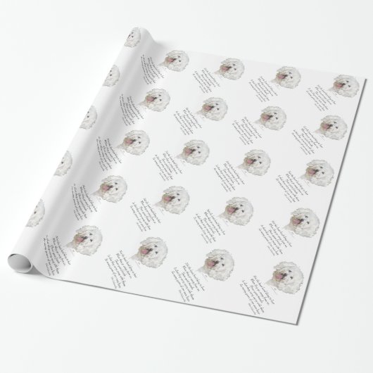 Bichon Frise Rainbow Bridge Geschenkpapier (Ungerollt)