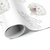 Bichon Frise Rainbow Bridge Geschenkpapier (Rolleneckpunkt)