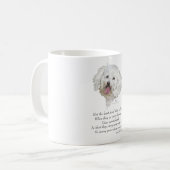 Bichon Frise Rainbow Bridge Kaffeetasse (Vorderseite Links)
