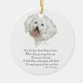 Bichon Frise Rainbow Bridge Keramik Ornament (Vorne)