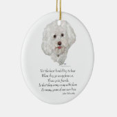 Bichon Frise Rainbow Bridge Keramikornament (Rechts)
