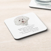 Bichon Frise Rainbow Bridge Untersetzer (Linke Seite)