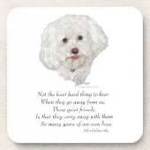 Bichon Frise Rainbow Bridge Untersetzer (Vorderseite)