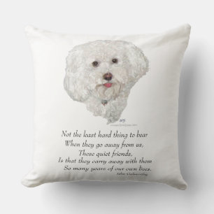 Bichon Frise Regenbogenbrücke Kissen