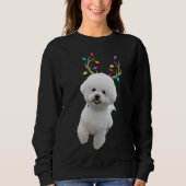 Bichon Frise Reindeer Christmas Dog Sweatshirt (Vorderseite)