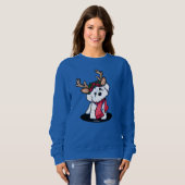 Bichon Frise Reindeer Christmas Sweatshirt (Vorne ganz)