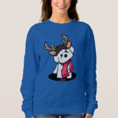 Bichon Frise Reindeer Christmas Sweatshirt (Vorderseite)