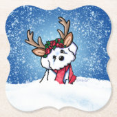Bichon Frise Reindeer Untersetzer (Vorderseite)