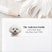 Bichon Frise Rücksendeadressen-Aufklebers (Insitu)