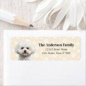 Bichon Frise Rücksendeadressen-Aufklebers (Insitu)