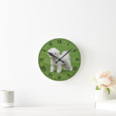 Bichon Frise Runde Wanduhr (Zuhause)