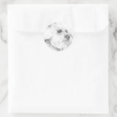 Bichon Frise Runder Aufkleber (Tasche)