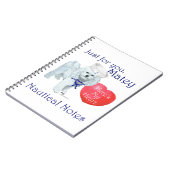 Bichon Frise Sailor Valentine Notizblock (Linke Seite)