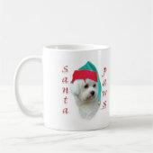 Bichon Frise Santa Paws Kaffeetasse (Links)