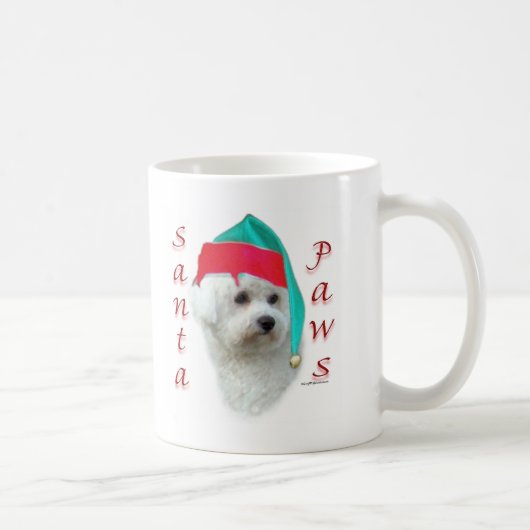 Bichon Frise Santa Paws Kaffeetasse (Rechts)