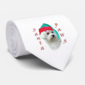 Bichon Frise Santa Paws Krawatte (Gerollt)
