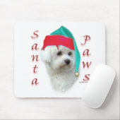 Bichon Frise Santa Paws Mousepad (Mit Mouse)