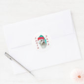 Bichon Frise Santa Paws Runder Aufkleber (Umschlag)