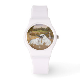 Bichon Frise Segelboote Armbanduhr