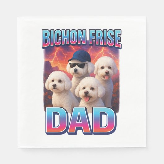 Bichon Frise Serviette (Vorderseite)