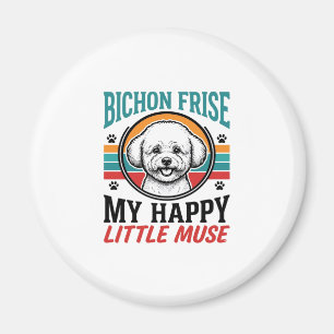 Bichon Frise Shirt Vintage Spirit Hund Art_1 Magnet
