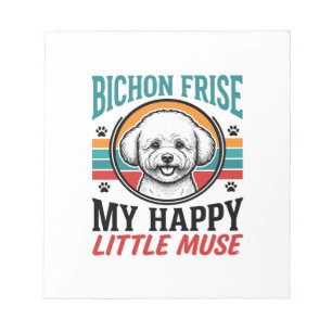 Bichon Frise Shirt Vintage Spirit Hund Art_1 Notizblock