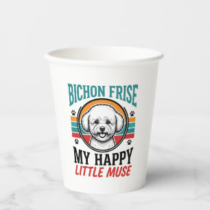 Bichon Frise Shirt Vintage Spirit Hund Art_1 Pappbecher