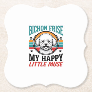 Bichon Frise Shirt Vintage Spirit Hund Art_1 Untersetzer