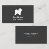 Bichon Frise Silhouette | Hundefutter | Pflege von Visitenkarte (Vorne/Hinten)