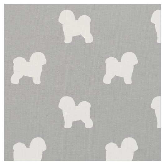Bichon Frise Silhouette-Muster Stoff (Nahaufnahme)
