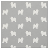 Bichon Frise Silhouette-Muster Stoff (Muster)