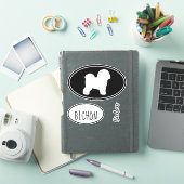 Bichon Frise Silhouette Vinyl Sticker Set (iPad Hülle)