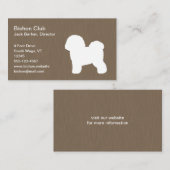 Bichon Frise Silhouette Visitenkarte (Vorne/Hinten)