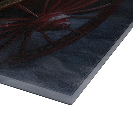 Bichon Frise Snowy Sleigh Weihnachtsdekor Schneidebrett (Ecke)