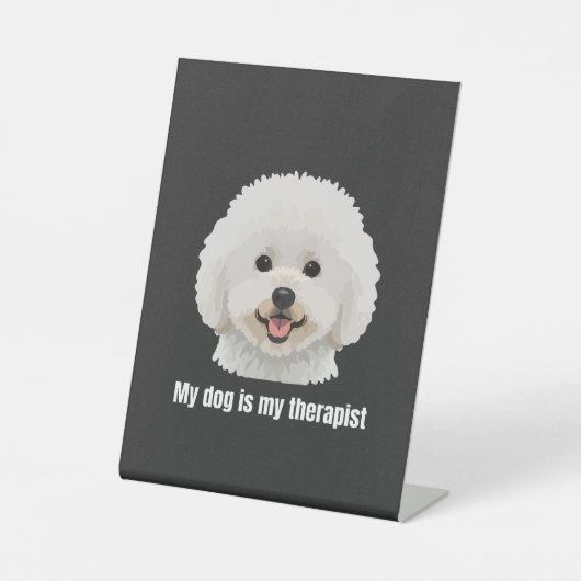 Bichon Frise Sockelschild (Vorderseite)