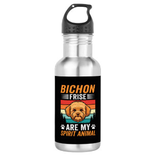 Bichon Frise Spirit Tier Retro Hund Edelstahlflasche