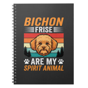 Bichon Frise Spirit Tier Retro Hund Notizblock