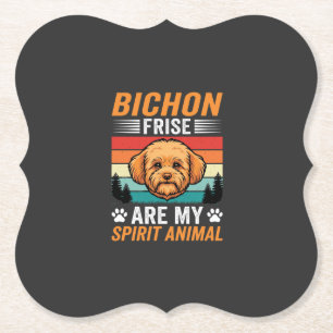 Bichon Frise Spirit-Tier Retro-Hund Untersetzer