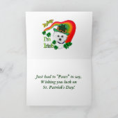Bichon Frise St Patrick Tag Karte (Innenseite)