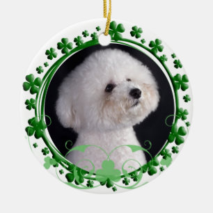Bichon Frise St Patrick Tagesverzierung Keramikornament