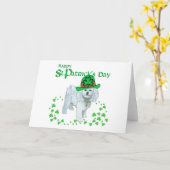 Bichon Frise St Patricks Day Karte (Gelbe Blume)