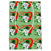 Bichon Frise St. Patricks Day Mittlere Geschenktüte (Vorderseite)