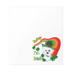 Bichon Frise St Patricks Notizblock